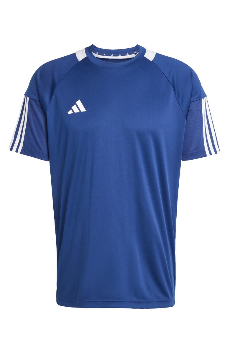 adidas Sereno AEROREADY 3-Stripes T-Shirt, Alternate, color, Dark Blue/ White