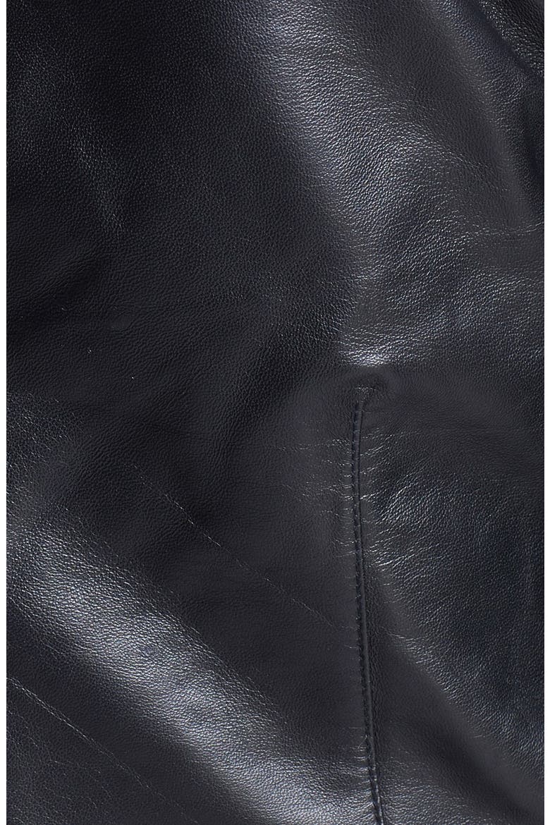 'Max' Leather Moto Jacket, Alternate, color, BLACK