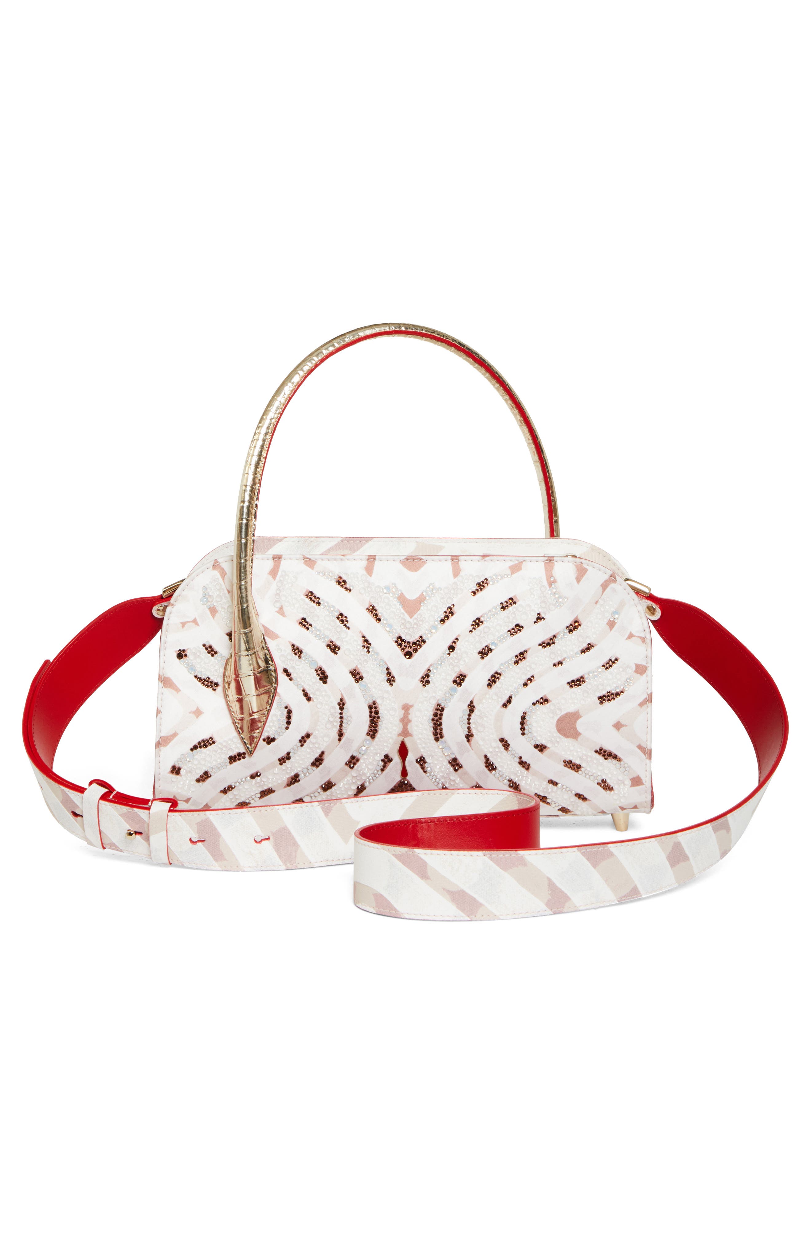 Christian Louboutin Eloise Gaagal Grommets Baguette Bag, Alternate, color, Multi Leche