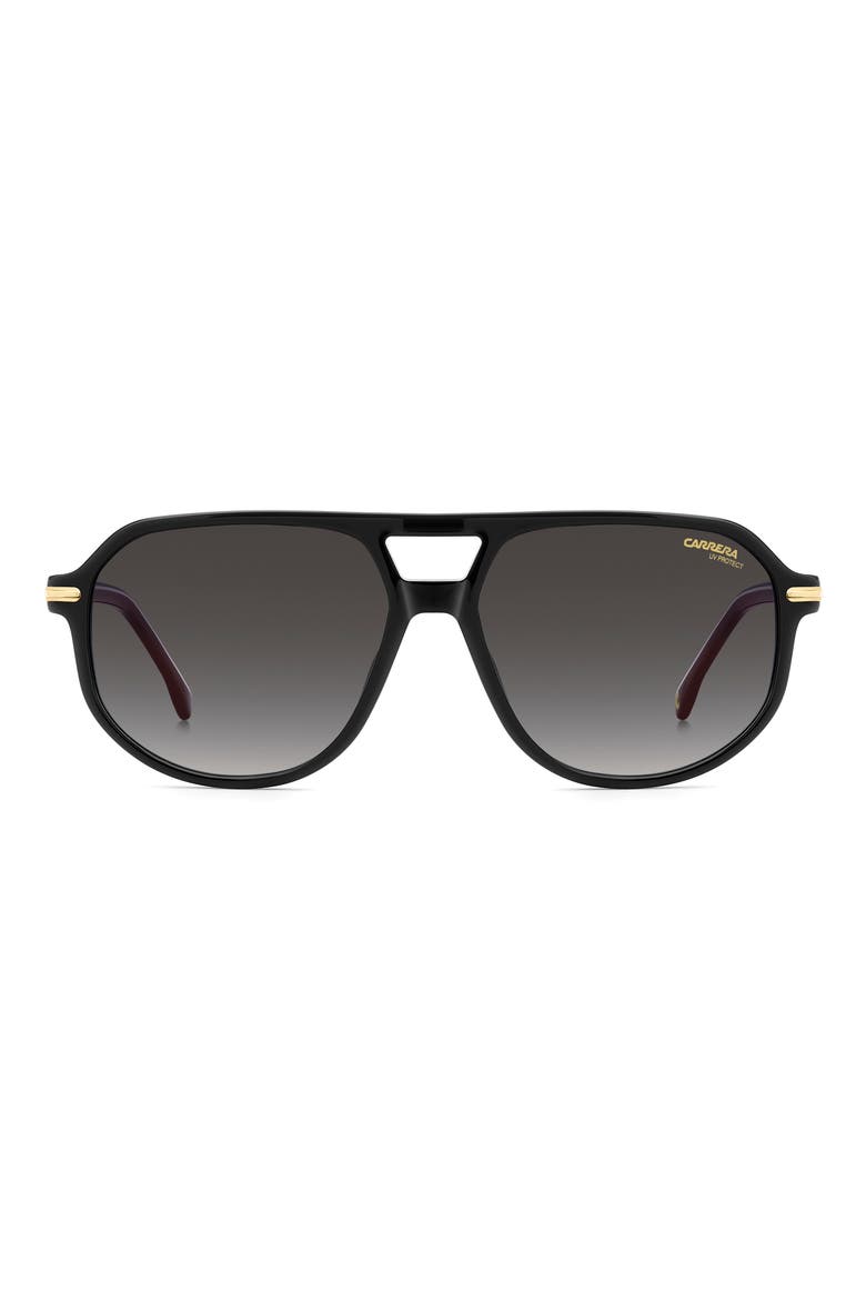59mm Gradient Navigator Sunglasses, Main, color, BLACK RED/ DARK GREY SF