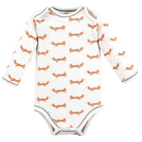 Touched By Nature Organic Cotton Long-sleeve Bodysuits In Multi