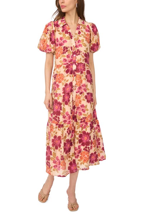 Tiered Maxi Shirtdress