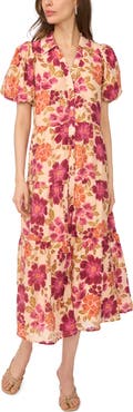 MSK Tiered Maxi Shirtdress