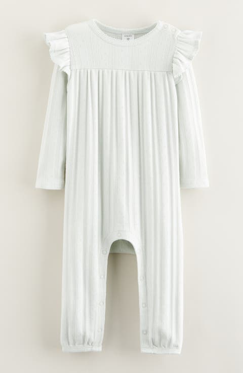 Pointelle Ruffle Romper (Baby)
