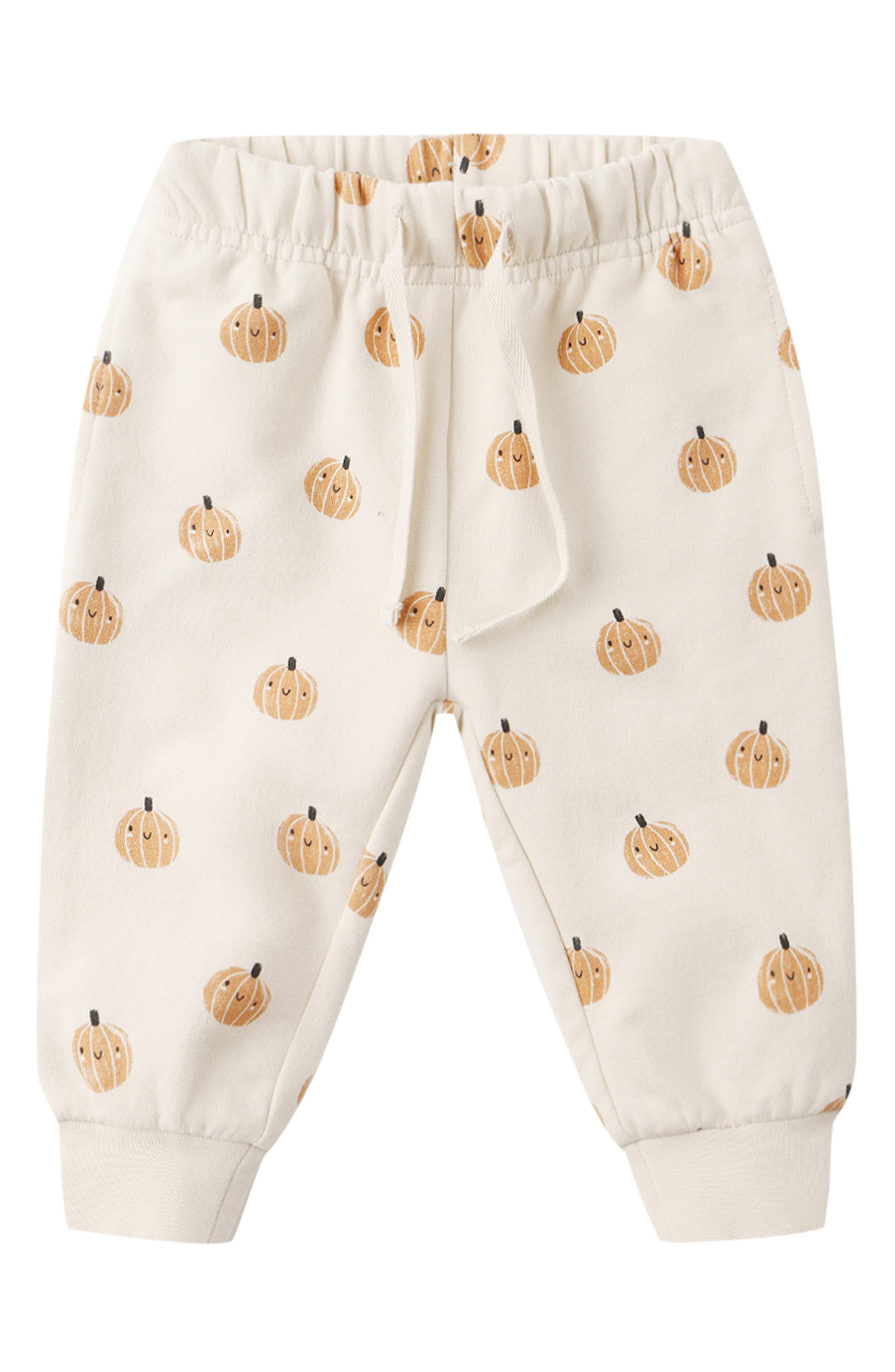 Pumpkin Print Cotton Joggers