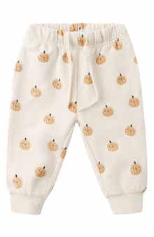 Pumpkin Print Cotton Joggers