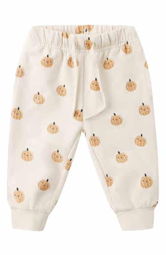 Pumpkin Print Cotton Joggers