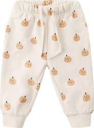 QUINCY MAE Pumpkin Print Cotton Joggers