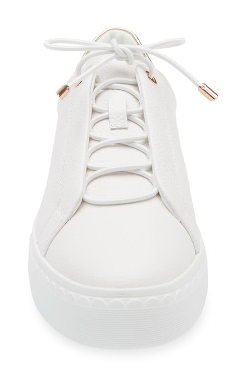 Regarde Le Ciel Nathaly Platform Sneaker In White/plati 7549