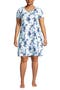 selected White/Muted Cobalt Lace Floral