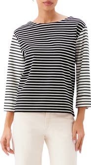 Karen Kane Contrast Stripe T-Shirt