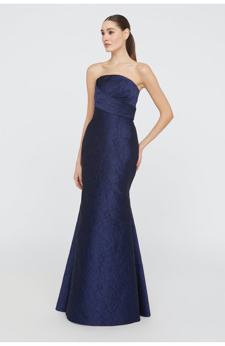 Theia Harlow Strapless Gown, Alternate, color, Midnight Fog