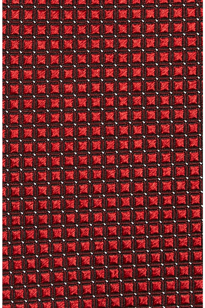 Ermenegildo Zegna Geometric Silk Tie, Alternate, color, RED