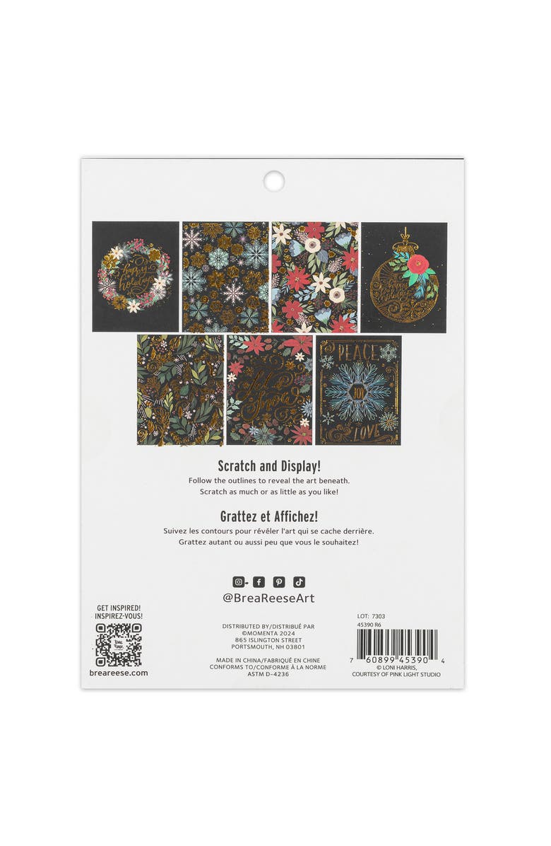Brea Reese Scratch Art Paper Pad Art Deco, Alternate, color, Multicolored