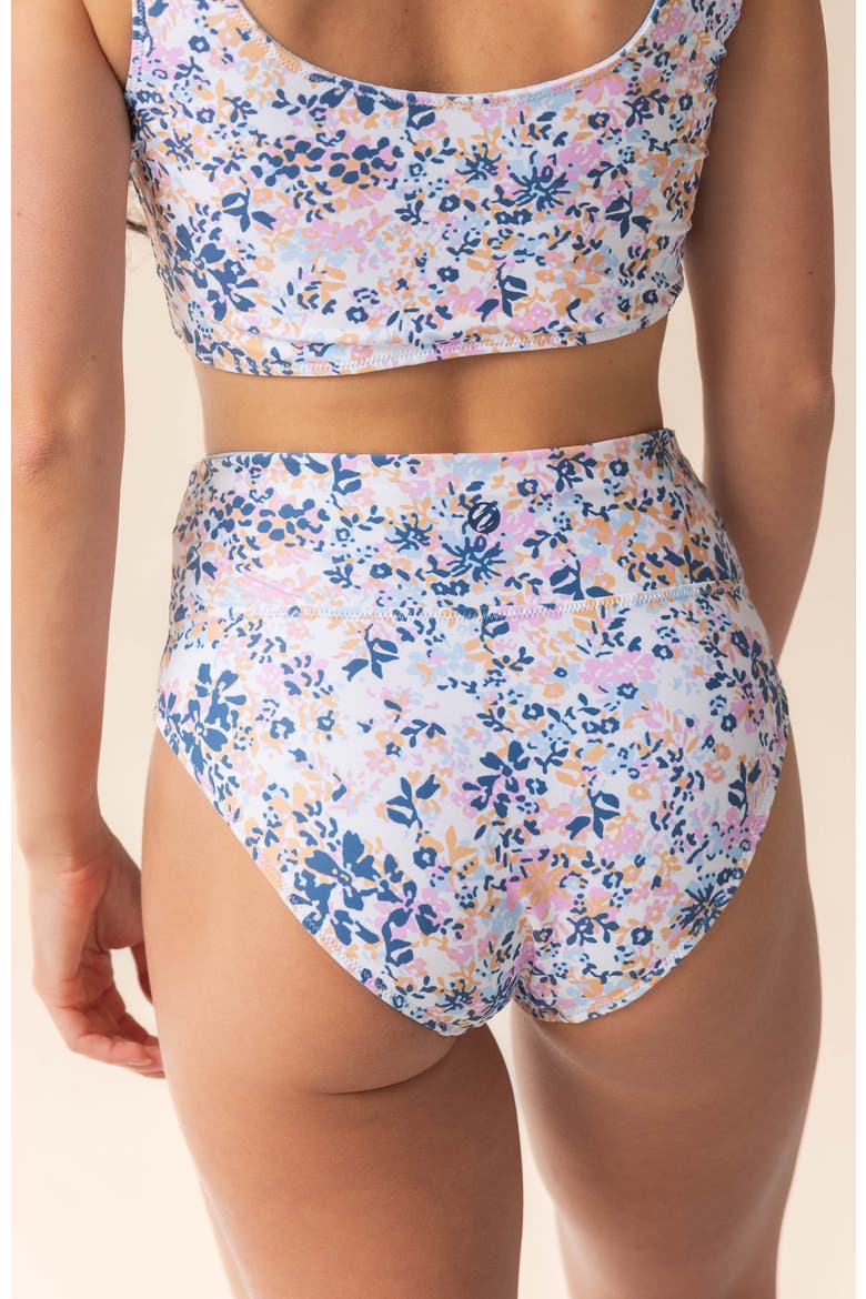 Reversible High Rise Swim Bottom, Alternate, color, Caspian