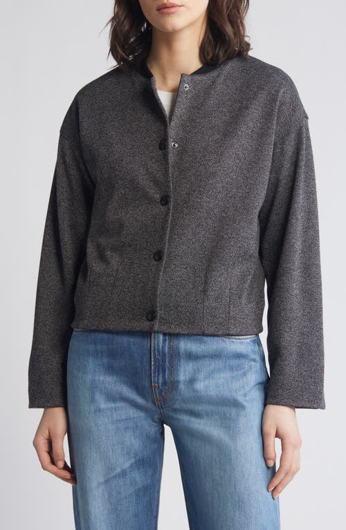 Wit & Wisdom Knit Bomber Jacket In Black/white