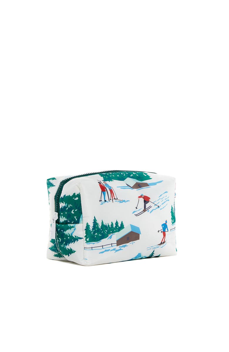 TRVL Design Ski Puffer Cosmetic Bag, Alternate, color, White