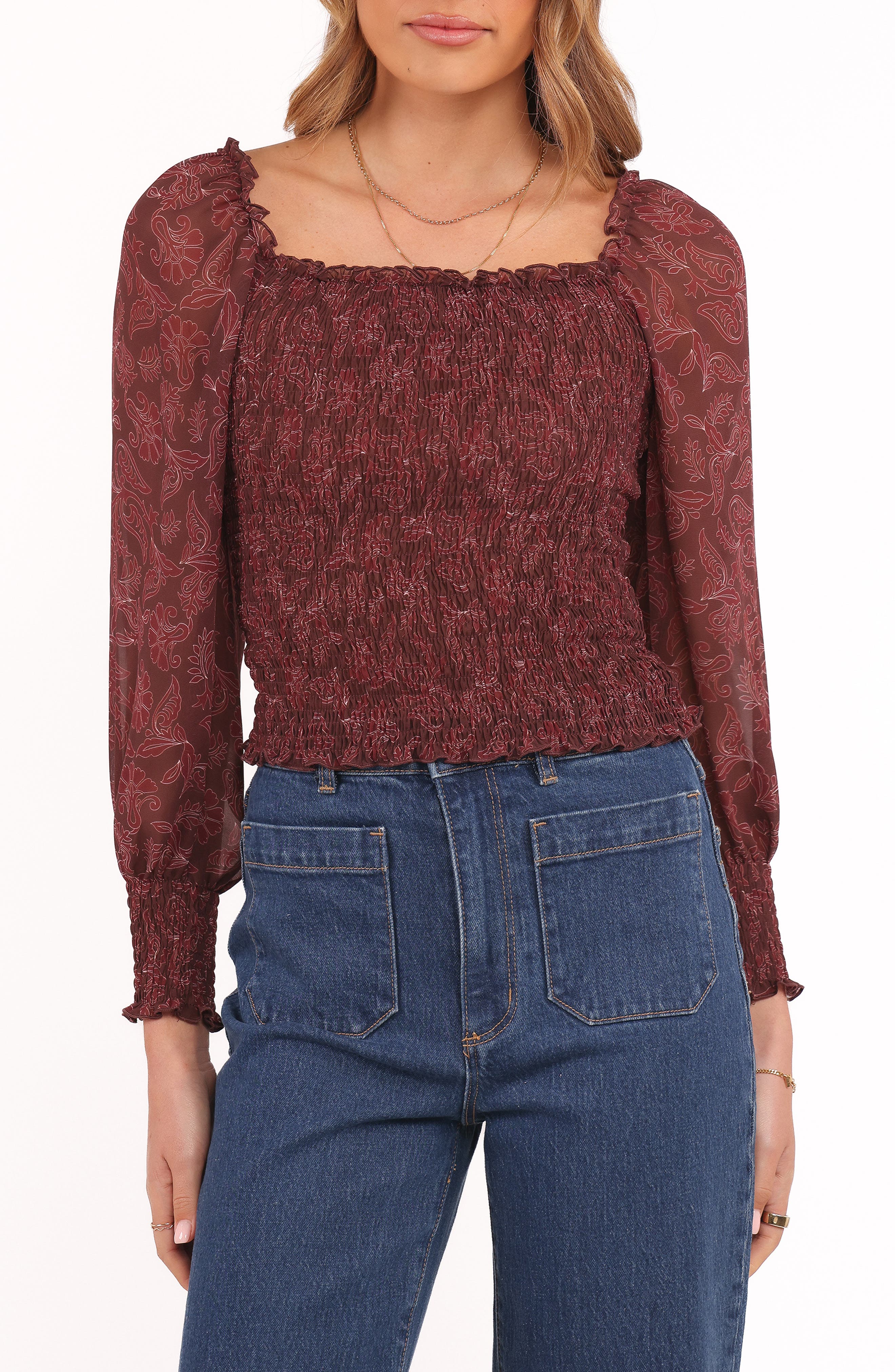 Alberta Shirred Crop Top