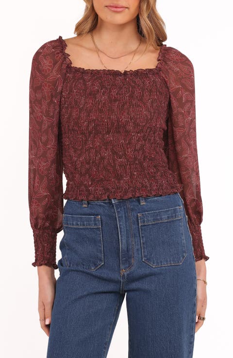 Alberta Shirred Crop Top