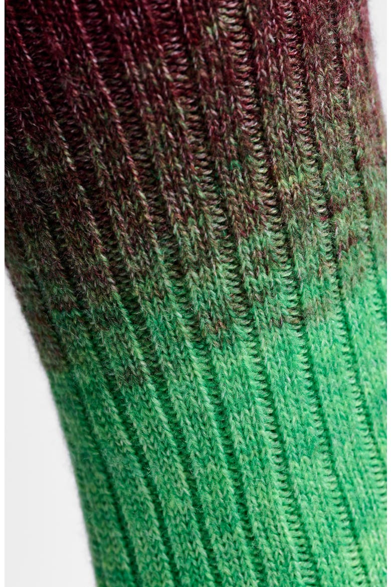 Graident Crew Socks, Alternate, color, BLUE