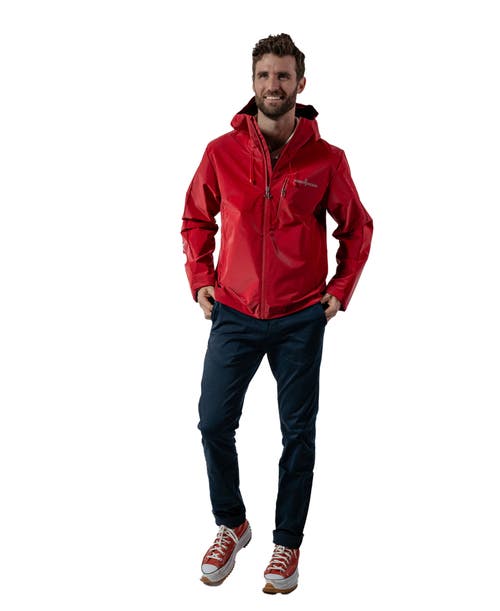 Woodpecker Wind Rain Shell Jacket In Red