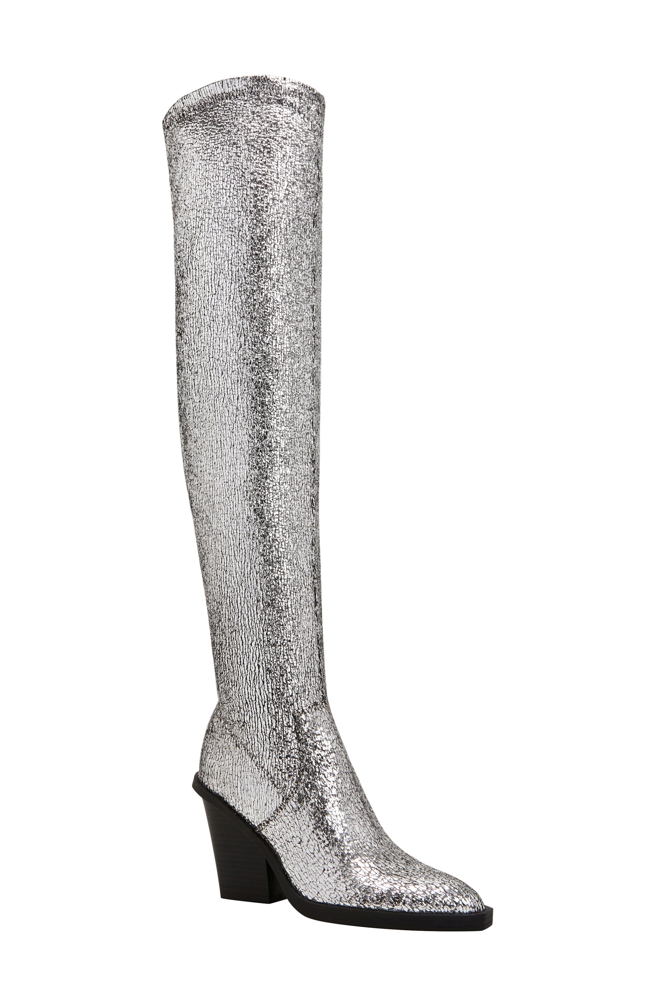 Citygurl Over the Knee Boot, Main, color, SILVER