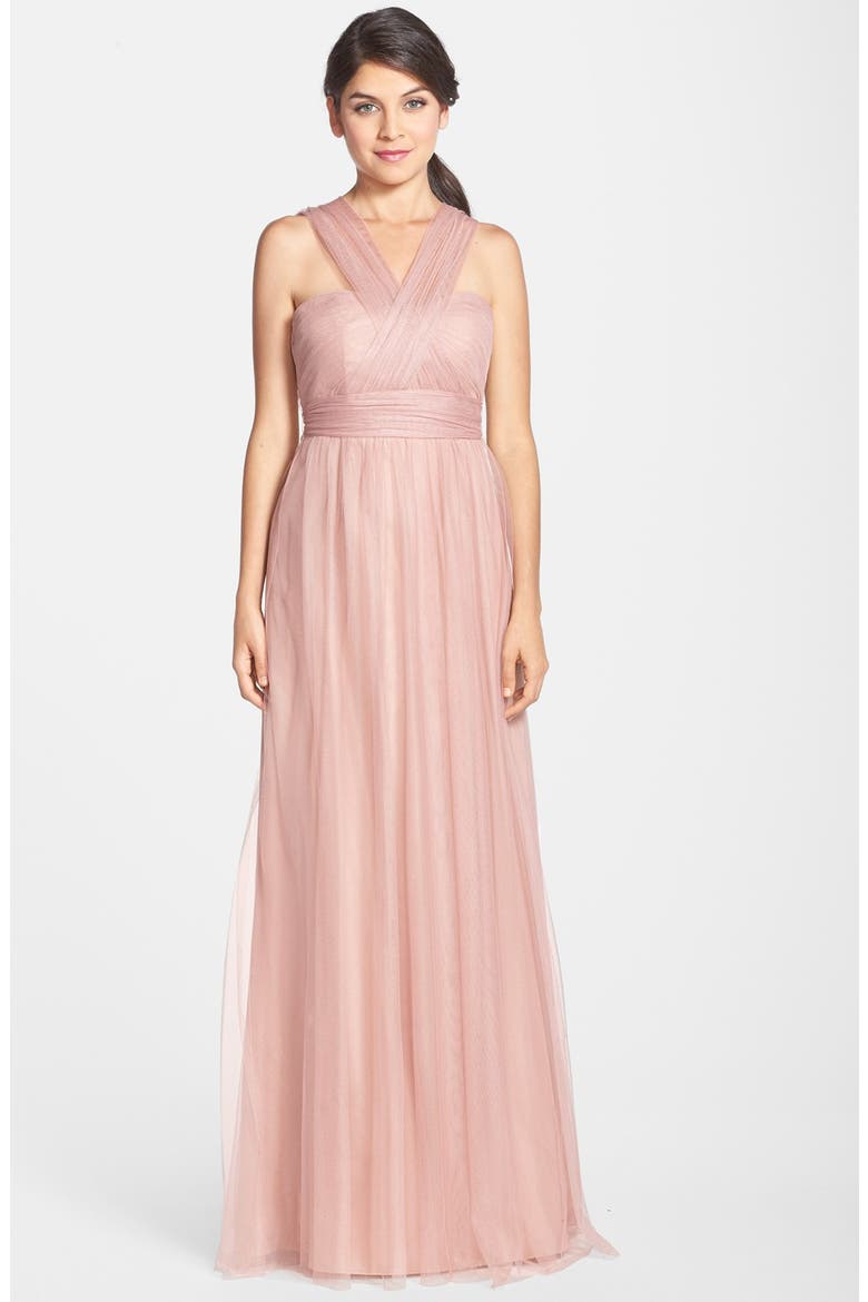 Annabelle Convertible Tulle Column Dress, Alternate, color, WHIPPED APRICOT
