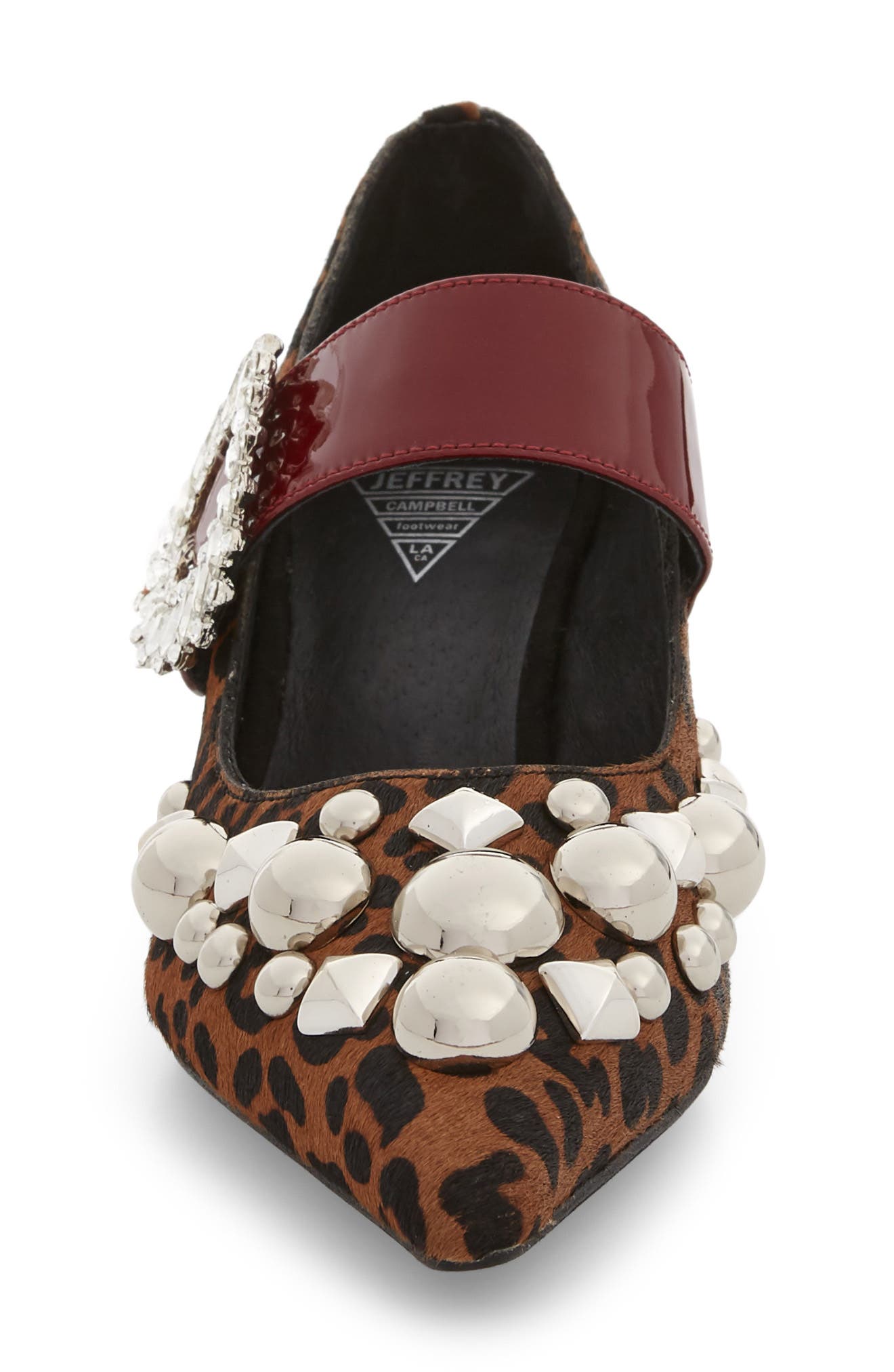 Otelia Embellished Genuine Calf Hair Mary Jane Pump, Alternate, color, CHEETAH CALF HAIR