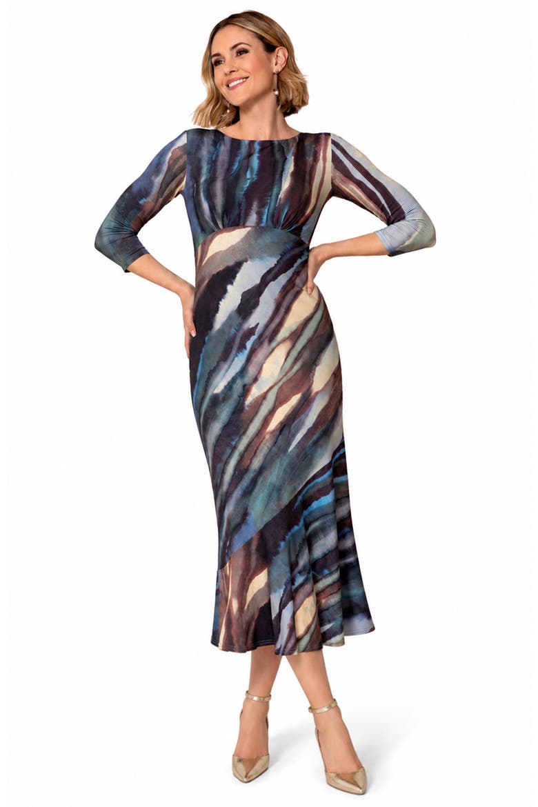 Maxine Asymmetric Dress, Main, color, Ocean Blue