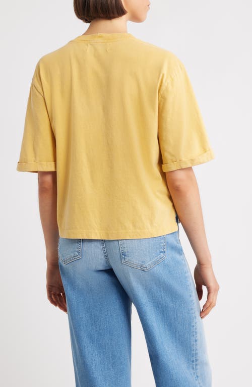 City Blues Coram Crop Oversize T-shirt In Yellow