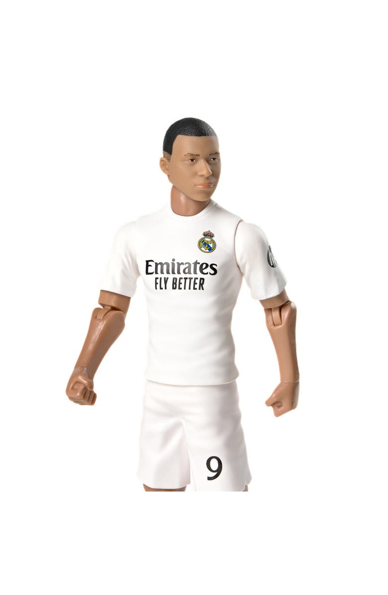 Banbo Toys SOCKERS Real Madrid CF Kylian Mbappe 8" Collectible Soccer Action Figure, Alternate, color, White