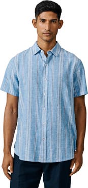 Aubin Austin Cotton Linen Short Sleeved Shirt