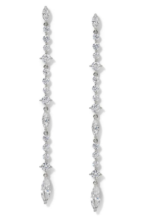Nadri Cassi Cubic Zirconia Linear Drop Earrings In Neutral