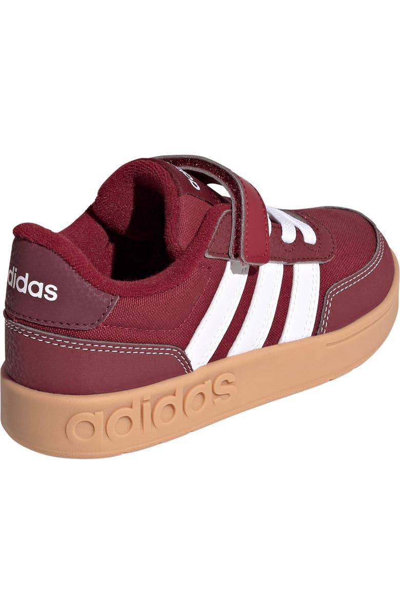 adidas Kids' Breakbase Elastic Lace Sneaker, Alternate, color, Burgundy/ White/ Shadow Red