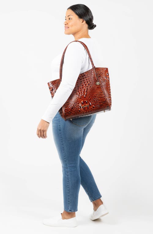 Brahmin Bailee Leather Tote In Red