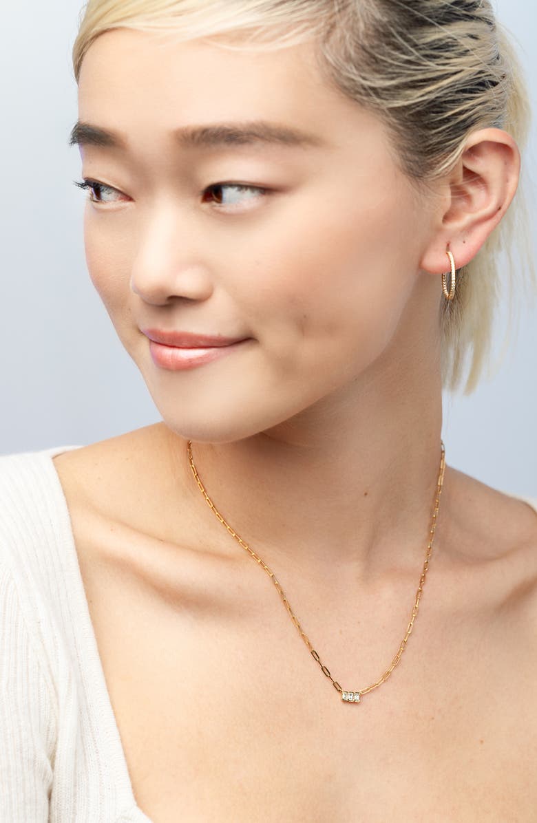 Bony Levy Varda Diamond Baguette Pendant Necklace, Alternate, color,