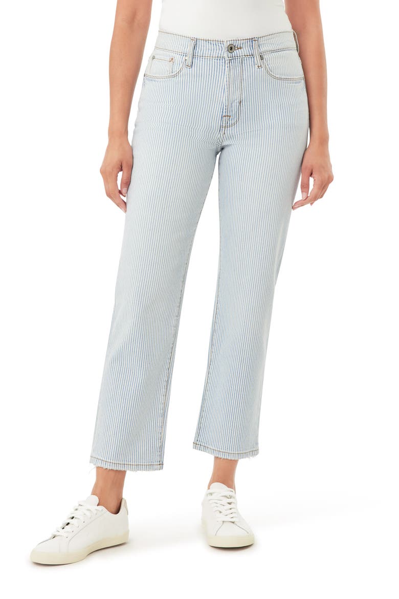 Straight Leg Jeans, Main, color, RAILROAD STRIPE LOGA