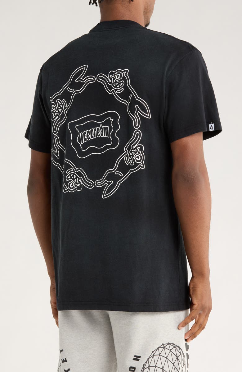 ICECREAM Landslide Logo Graphic T-Shirt, Alternate, color, Black