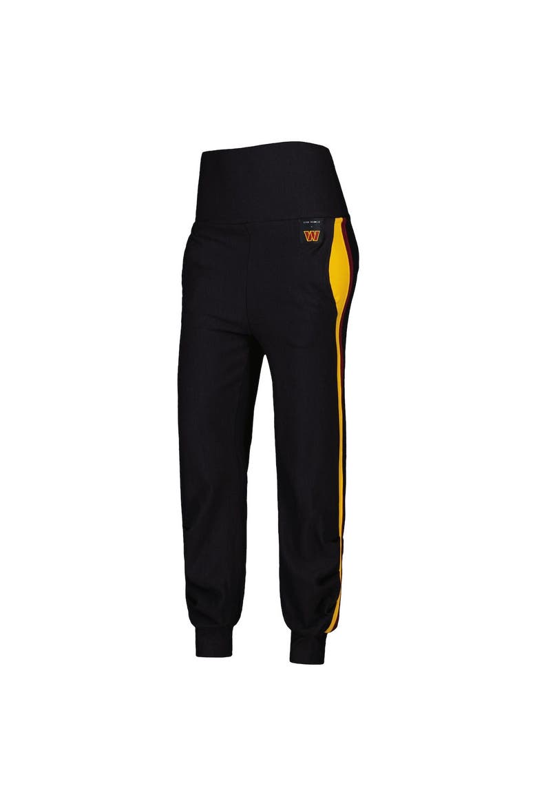 Women's KIYA TOMLIN Black Washington Commanders Stripe Tri-Blend Joggers, Alternate, color, Black