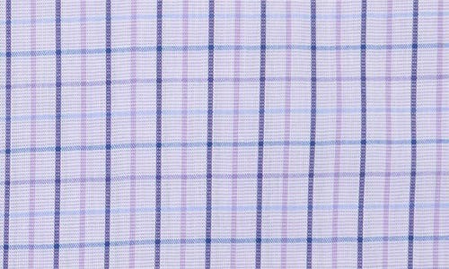 Duchamp Plaid Print Slim Fit Dress Shirt In Purple