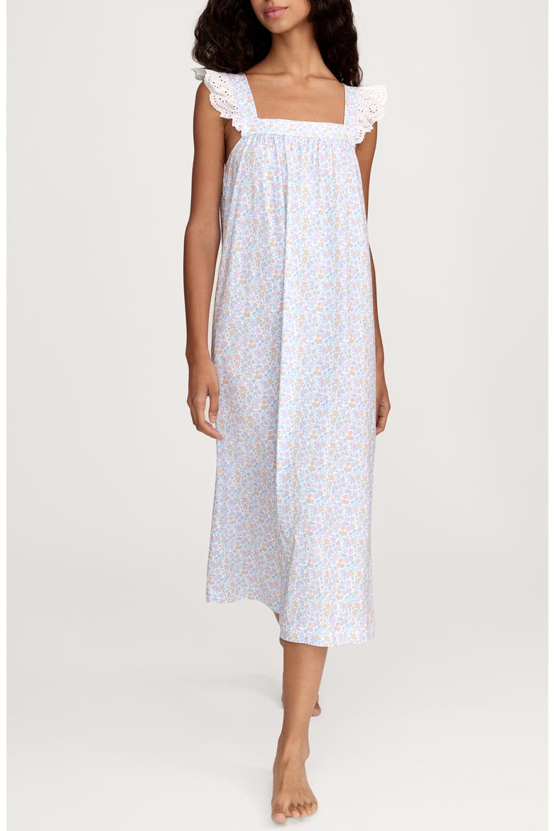 Clara Fleur Blanche Nightgown, Main, color, WHITE
