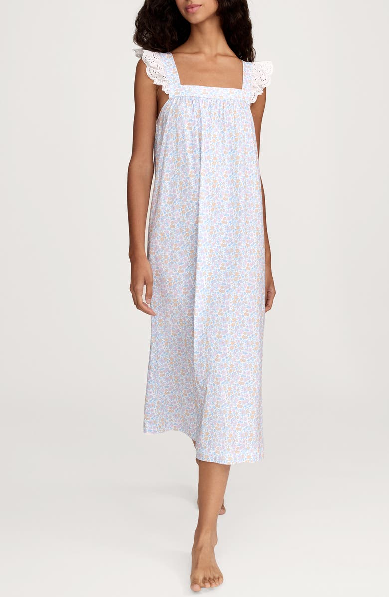 Petite Plume Clara Fleur Blanche Nightgown, Main, color, White