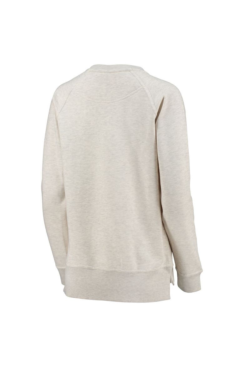 Women's League Collegiate Wear Oatmeal LSU Tigers Academy Raglan Pullover Sweatshirt, Alternate, color, Oatmeal