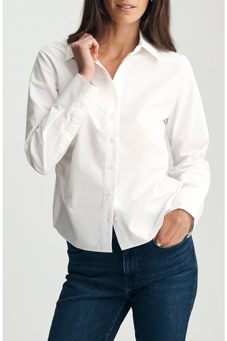 Poplin Shirt, Main, color, WHITE