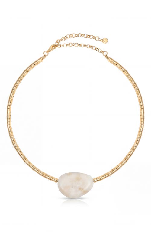 Ettika Turquoise Pendant Bead Necklace in Bone at Nordstrom