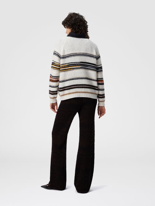 Missoni Striped Intarsia Crewneck Sweater In Multi