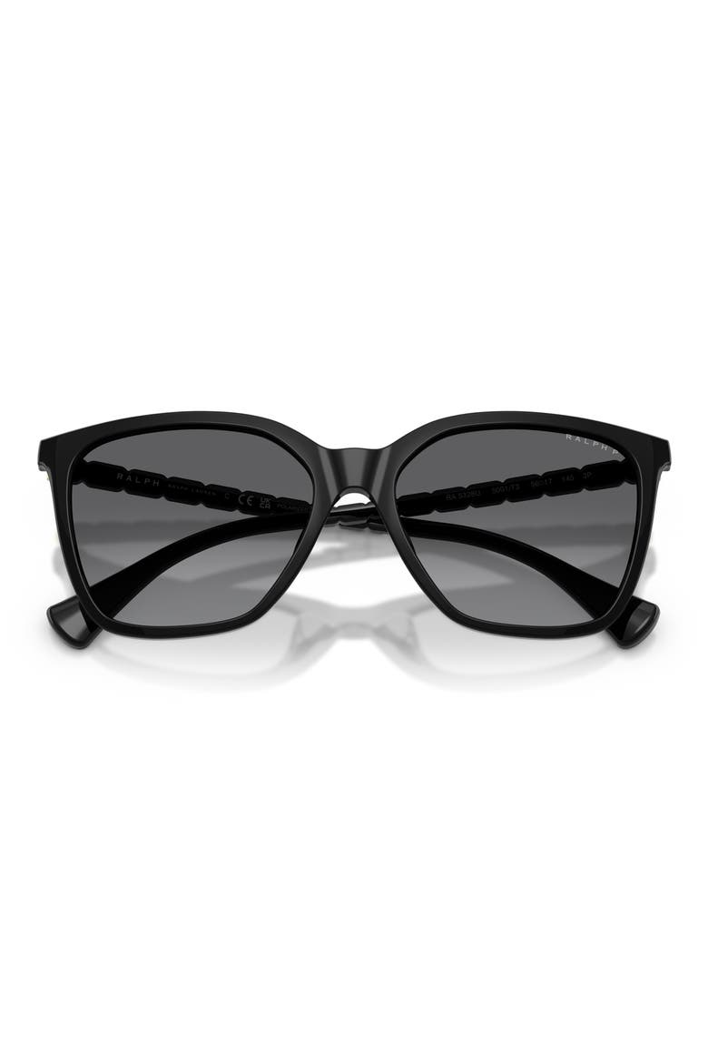 RA5328U 56mm Polarized Gradient Square Sunglasses, Alternate, color, BLACK / GREY GRADIENT POLAR