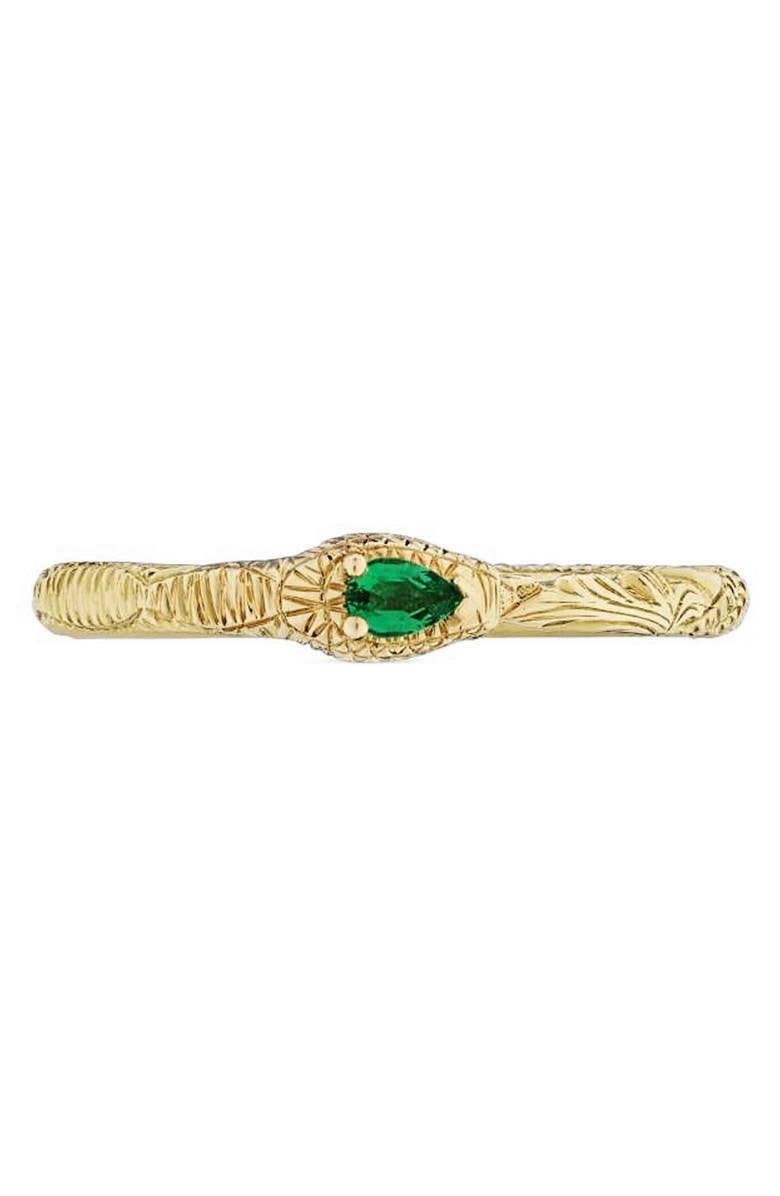 Gucci Ouroboros Emerald Ring, Alternate, color, 