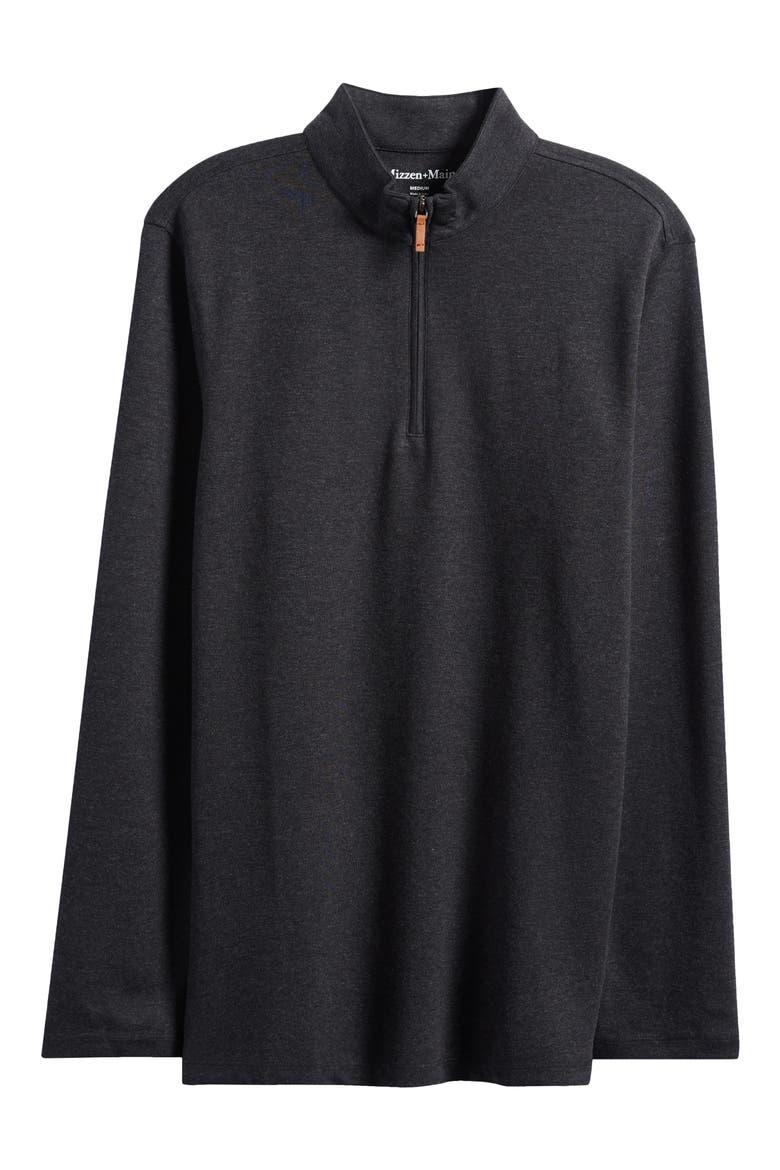 KPI Quarter Zip Pullover, Alternate, color, BLACK HEATHER