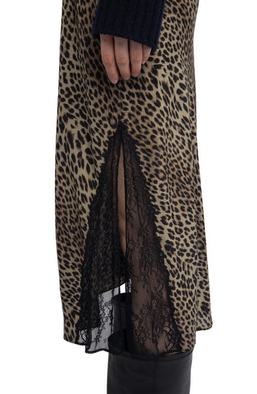 Zadig & Voltaire Womens Leaves Jayla Leopard-print Woven Midi Skirt In Brown